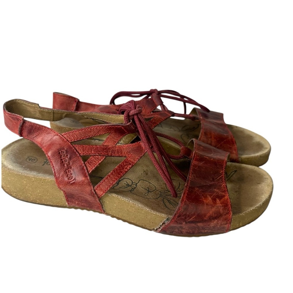 Josef Seibel Tonga Burgundy Red Sandal Size 40 - Picture 1 of 10